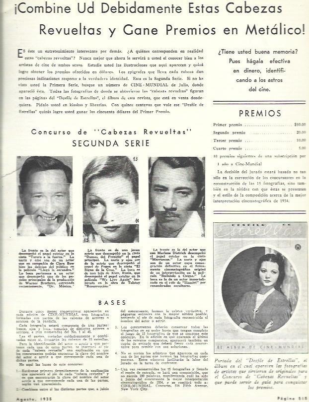 LAMINA 31970: Concurso de Cabezas Revueltas