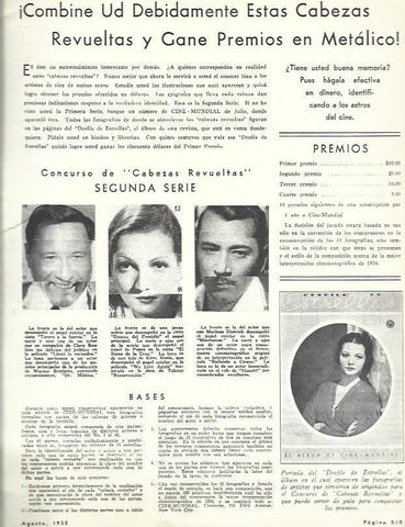 LAMINA 31970: Concurso de Cabezas Revueltas