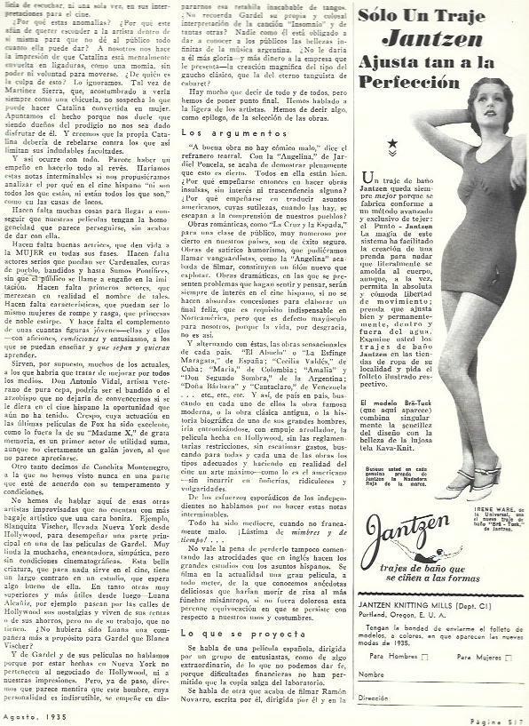 LAMINA 31971: Publicidad de Jantzen