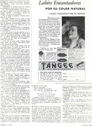 LAMINA 31974: Publicidad de lapiz de labios Tangee