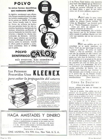 LAMINA 31975: Publicidad de Calox y Kleenex 