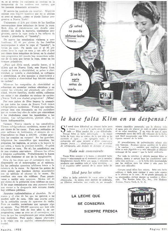 LAMINA 31979: Leche condensada Klim