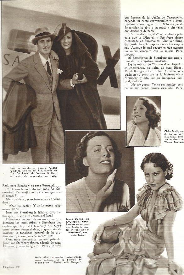LAMINA 31919: Dolores del Rio con su marido Cedric Gibbons