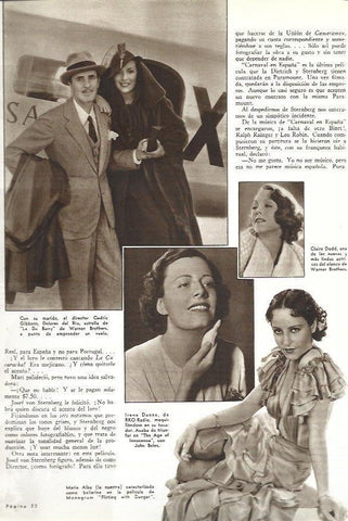 LAMINA 31919: Dolores del Rio con su marido Cedric Gibbons