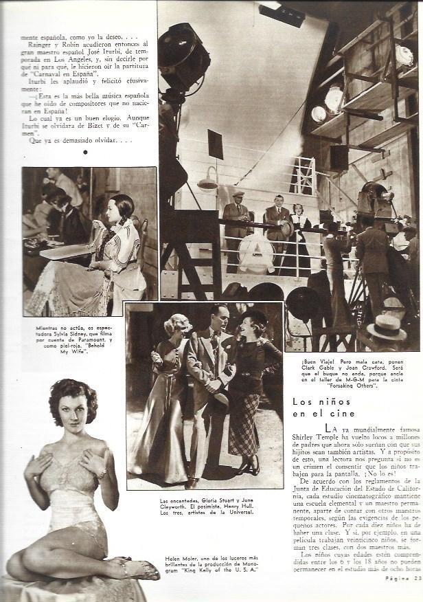 LAMINA 31920: Helen Moler, Sylvia Sidney y Clark Gable y Joan Crawford