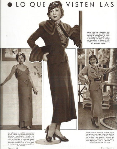 LAMINA 31924: Jeannette MacDonald, Sharon Lynn y Gloria Swanson