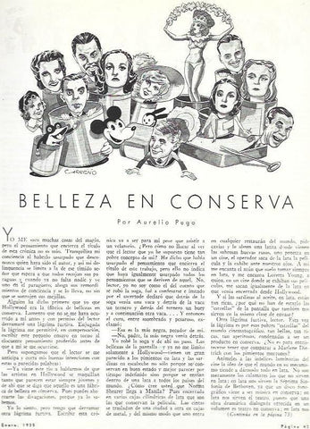 LAMINA 31931: Belleza en conserva, dibujo de Carreño