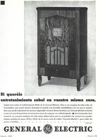 LAMINA 31936: Publicidad de General Electric