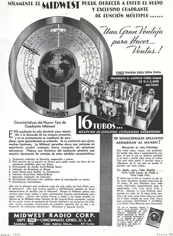 LAMINA 31938: Publicidad de Midwest Radio Corporation