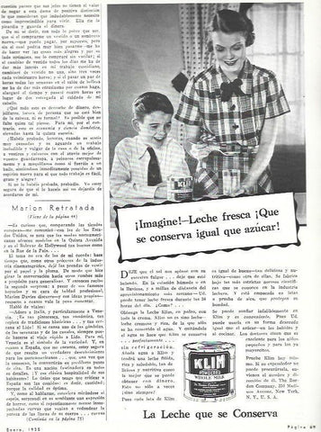 LAMINA 31943: Publicidad de Leche Klim