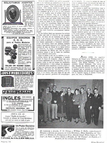 LAMINA 31945: Miembros de revistas de cine