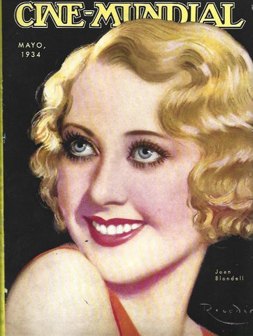LAMINA 31848: Portada de la revista Cine-Mundial con Joan Blondell, mayo de 1934