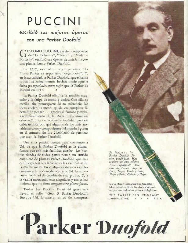 LAMINA 31847: Publicidad de Parker Duofold