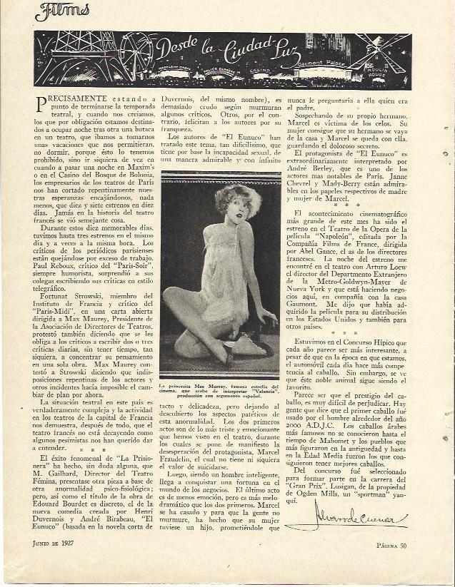 LAMINA 31765: Mae Murray en la pelicula Valencia