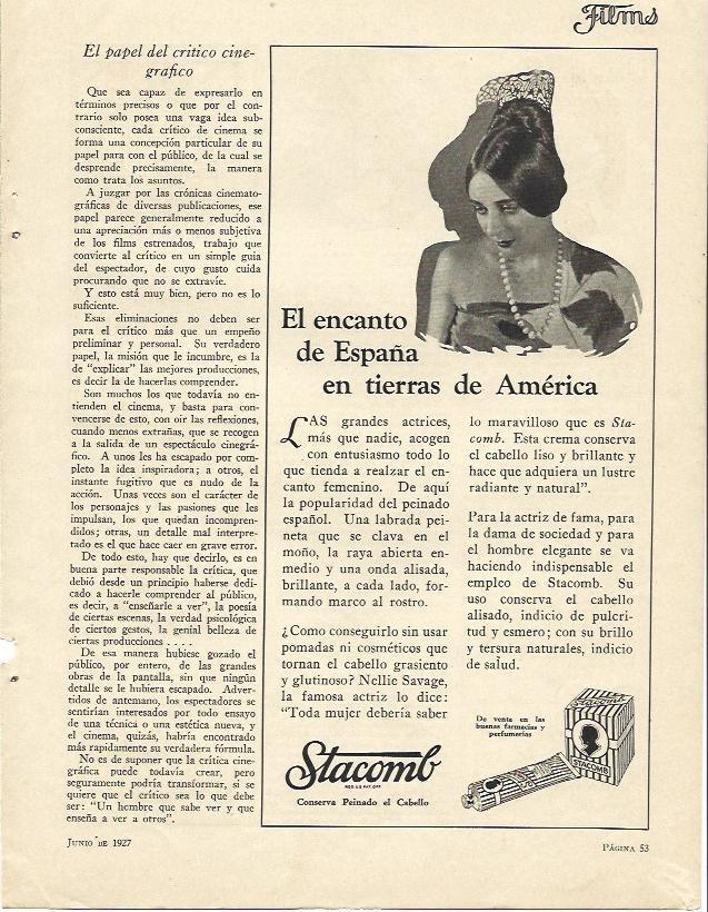 LAMINA 31767: Publiciada de crema Stacomb
