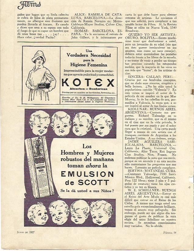 LAMINA 31769: Publicidad de Kotex y Emulsion de Scott