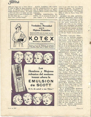 LAMINA 31769: Publicidad de Kotex y Emulsion de Scott