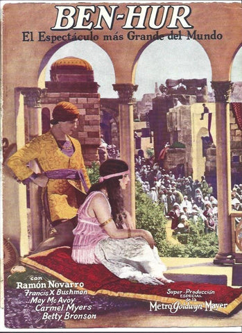 LAMINA 31774: Anuncio de BenHur con Ramon Novarro