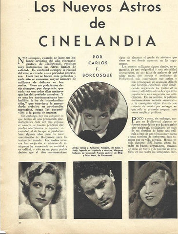 LAMINA 31718: Katherine Hepburn, Margaret Sullawan, Francis Lederer y Mae West