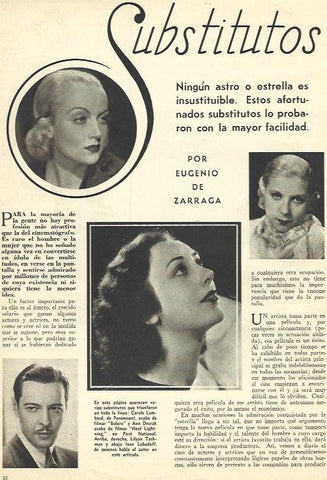 LAMINA 31724: Carole Lombart, Ann Dvorak, Lilyan Tashman e Ivan Lebedeff