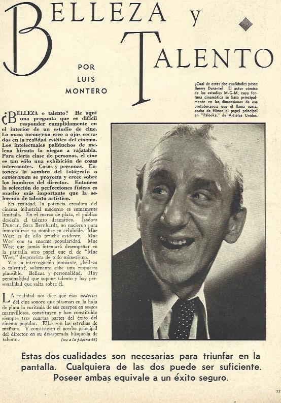 LAMINA 31730: Jimmy Durante