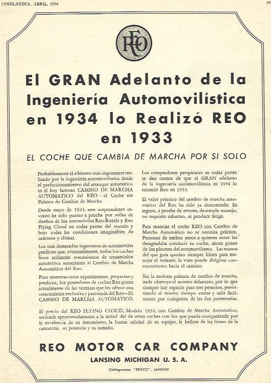 LAMINA 31733: Publicidad de REO Motor Car Company