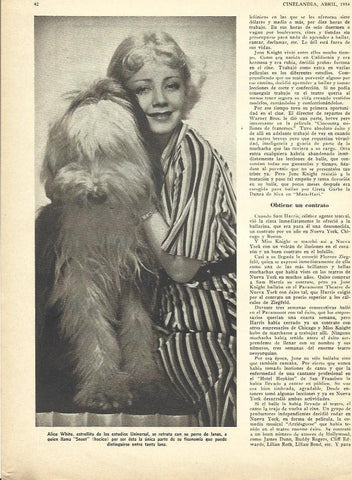 LAMINA 31734: Alice White con su perro