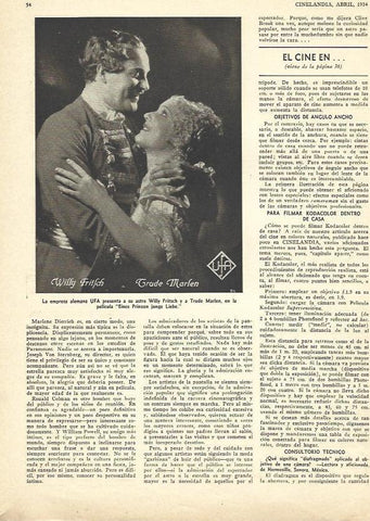 LAMINA 31740: Willy Fritsch y Trude Marlen