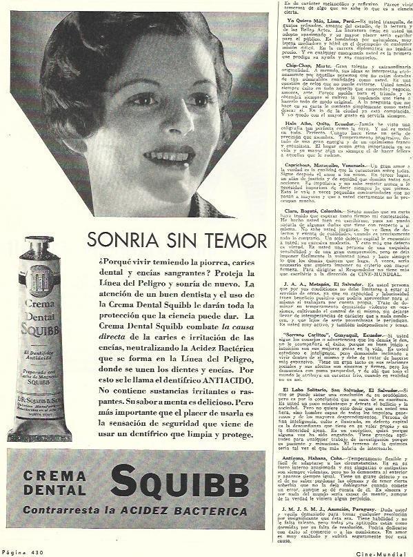 LAMINA 31779: Publicidad de Squibb, crema dental