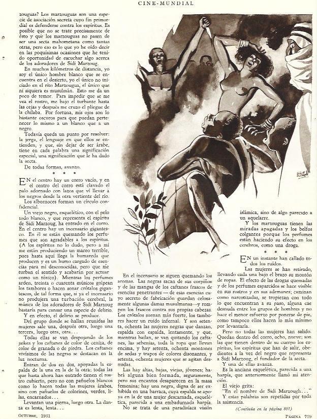 LAMINA 31825: Dibujo para el relato Los Ritos Sangrientos