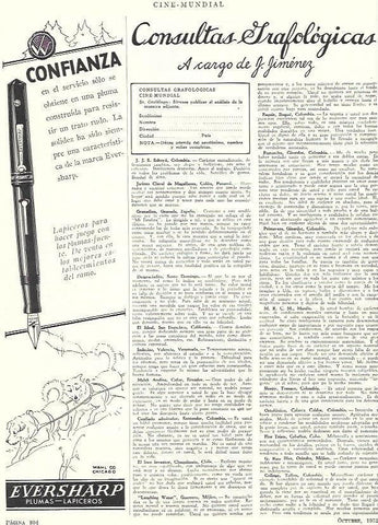 LAMINA 31837: Publicidad de Eversharp 