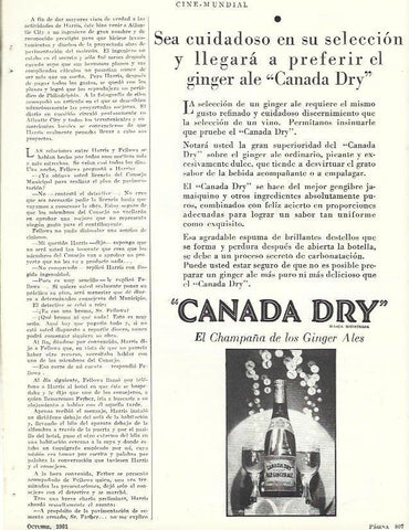 LAMINA 31839: Publicidad de bebida Canada Dry