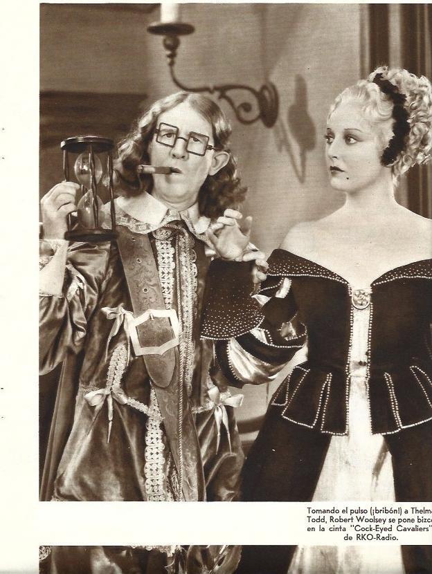 LAMINA 31793: Thelma Todd y Robert Woolsey en Cock-Eyed Cavaliers