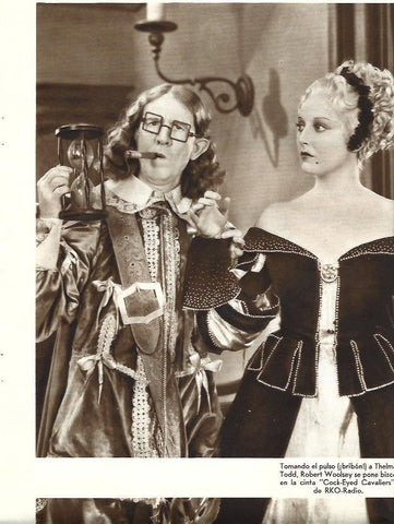 LAMINA 31793: Thelma Todd y Robert Woolsey en Cock-Eyed Cavaliers