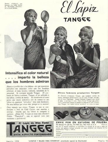 LAMINA 31799: Publicidad de lapiz de labios Tangee