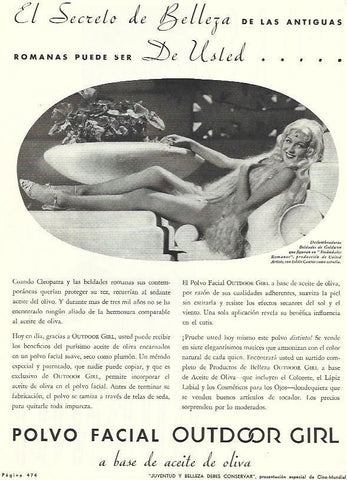 LAMINA 31801: Publicidad de polvo facial Outdoor Girl