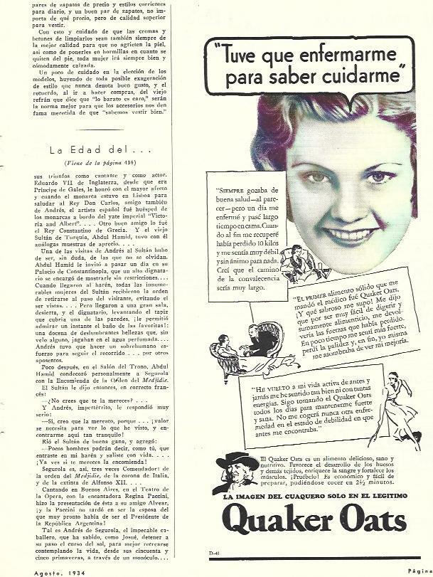 LAMINA 31804: Publicidad de Quaker Oats