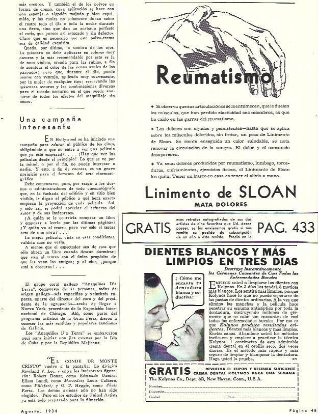 LAMINA 31805: Publicidad de Linimento de Sloan 