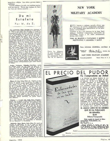 LAMINA 31807: Publicidad de New York Military Academy