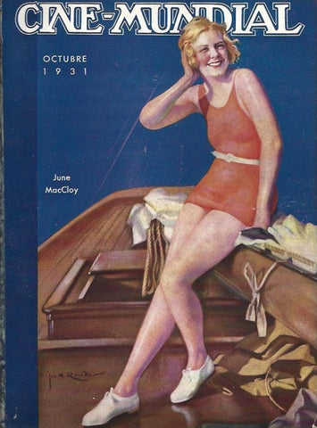 LAMINA 31809: Portada de Cine-Mundial con June MacCloy, octubre de 1931