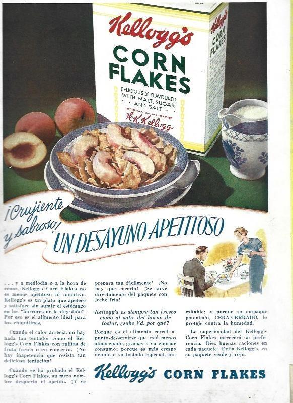 LAMINA 31982: Contraportada con publicidad de Kellogg's Corn Flakes