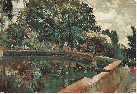 POSTAL L04839: Estanque, por Joaquin Mir