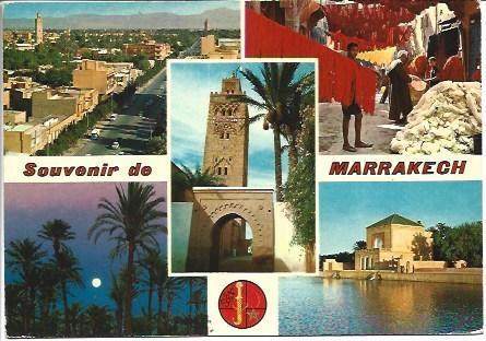 POSTAL L04841: Vistas de Marraquesh, Marruecos