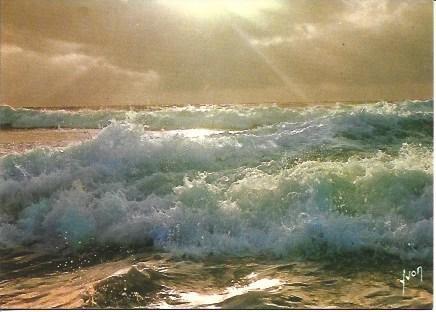 POSTAL L04843: Mar en la costa de Francia