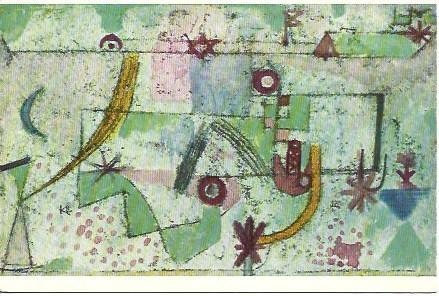 POSTAL L04834: Composicion en verde, por Paul Klee