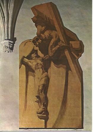 POSTAL L04814: Crucifixion en el sepulcro de Jose Maria Sert, Catedral de Vic
