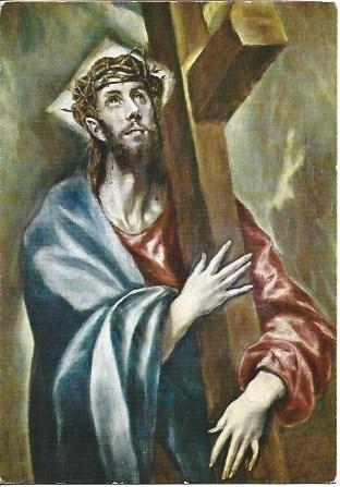 POSTAL L04819: Cristo abrazado a la Cruz, por El Greco