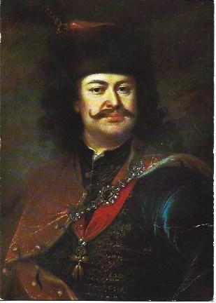 POSTAL L04824: Retrato de Ferenc Rakoczi II, por  Manyoki Adam