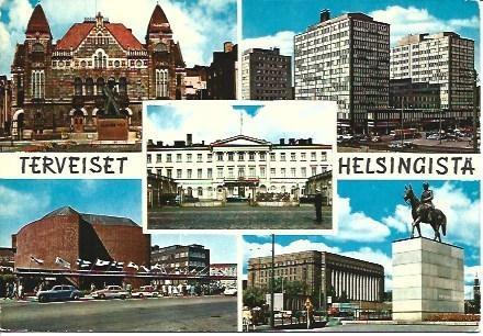 POSTAL L04886: Edificios de Helsinki