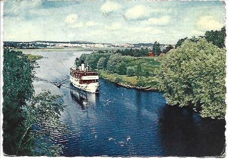 POSTAL L04888: Barco en rio de Finlandia